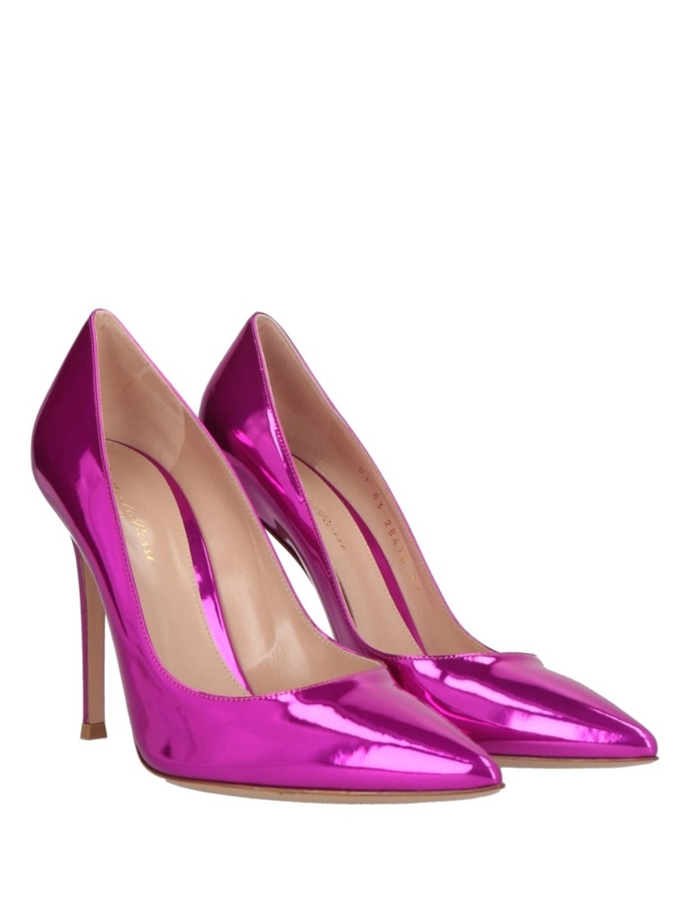 Gianvito Rossi Metallic Fuchsia Pointed-Toe Stilettos